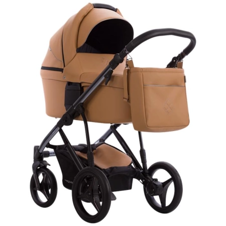 Bebetto Pascal Premium Class Dark 03 kolor brązowy ekoskóra wózek 2w1
